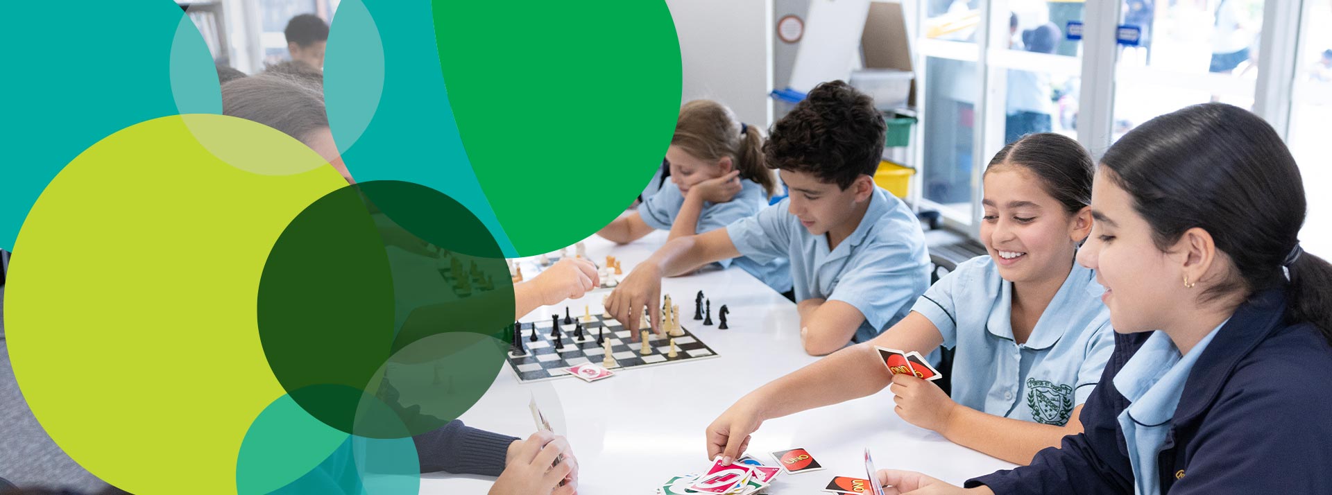 St Patrick's Guildford students playing Uno