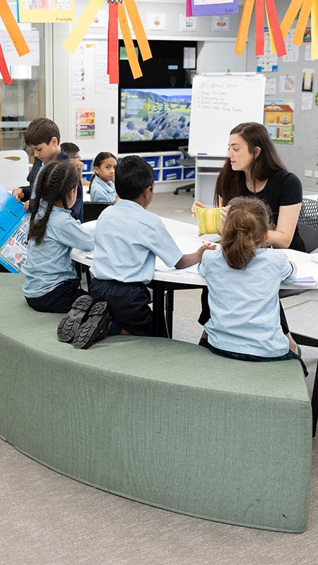 St Patrick's Catholic Primary Guildford students in class