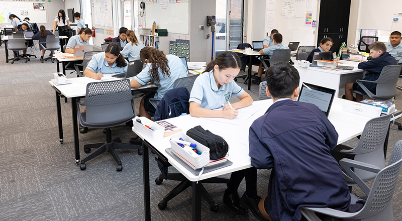 St Patrick's Primary Guildford students in class